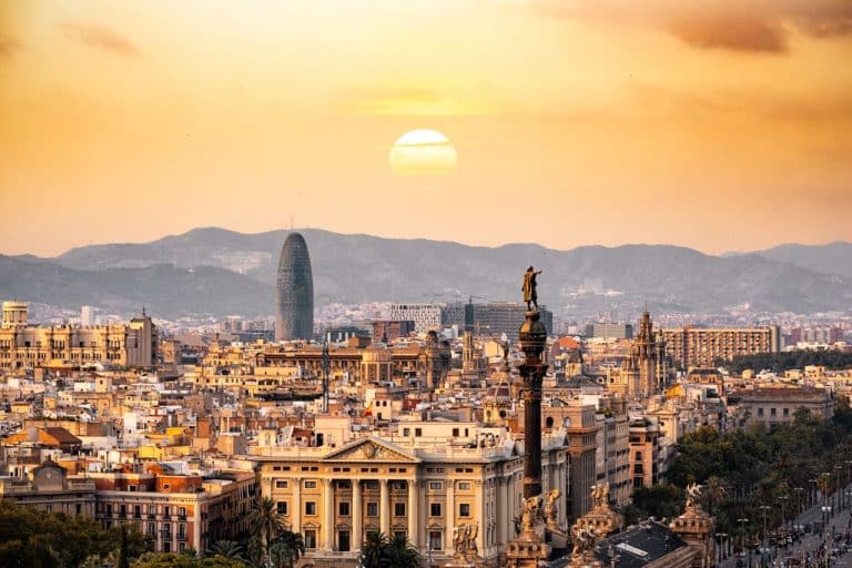 Sunset in Barcelona
